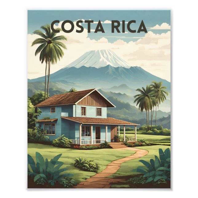 Costa Rica Travel Poster | VINTAGE RESOR POSTER (Framsidan)