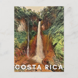 Costa Rica Tropical Waterfall vykort