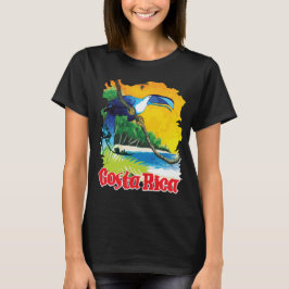Costa Rica Tukan Djungel Grön Resa T Shirt