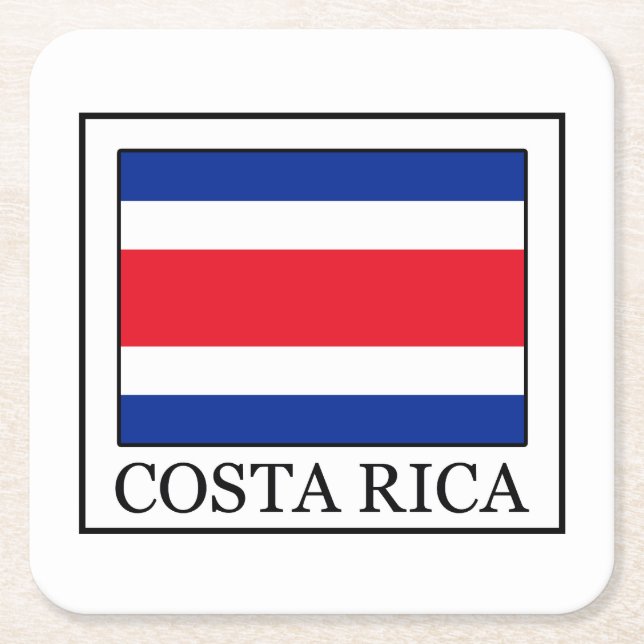 Costa Rica Underlägg Papper Kvadrat (Framsidan)