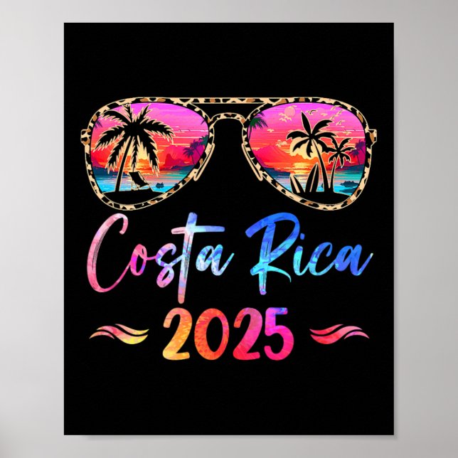 Costa Rica Vacation 2025 Matching Group Family Sum Poster (Framsidan)