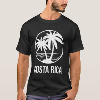 Costa Rica Vacation Handflatan Träd Ocean Helgdag, T Shirt