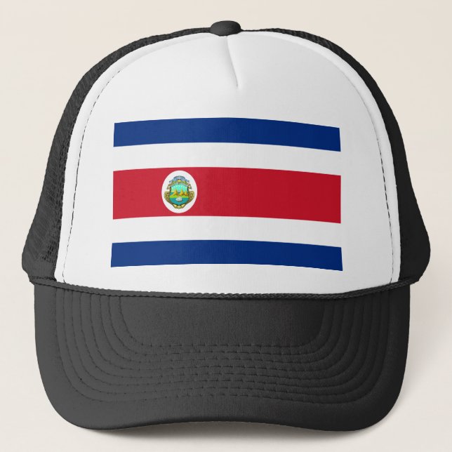 Costa rica-vapensköld truckerkeps (Framsida)