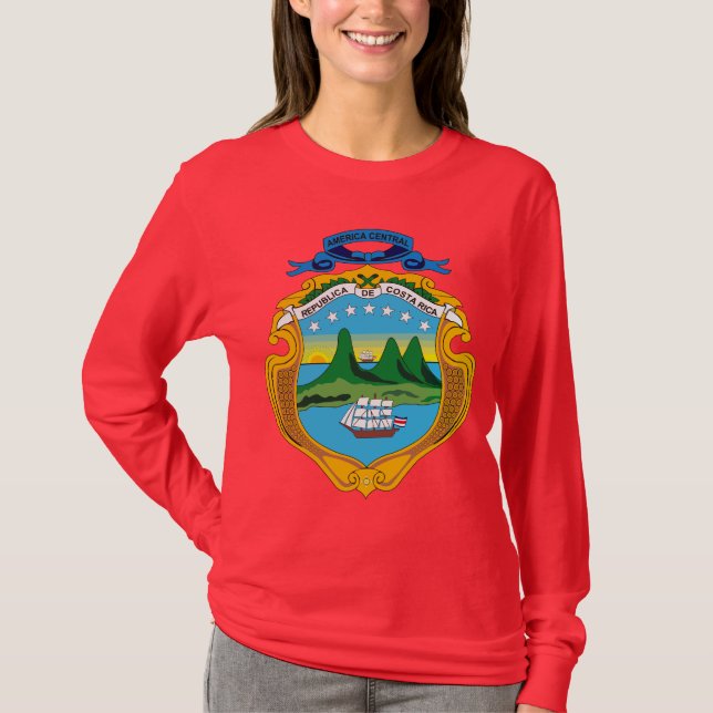 Costa Rica vapensköldT-tröja Tee Shirt (Framsida)