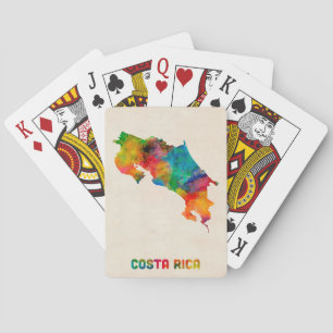 Costa Rica vattenfärgkarta Kortlek