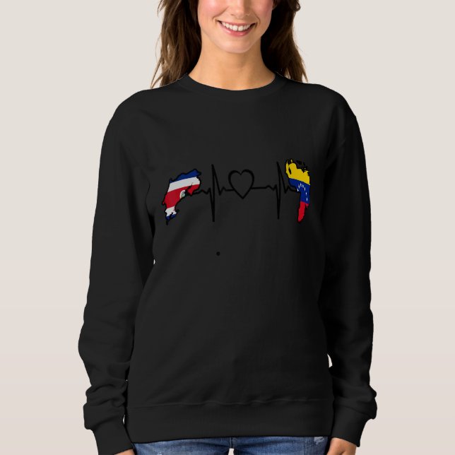 Costa Rica Venezuela Flag Costa Rican Venezuelan H T Shirt (Framsida)