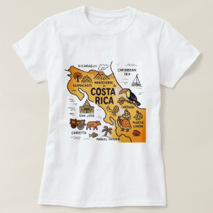 Costa rica vintage resor karta t shirt