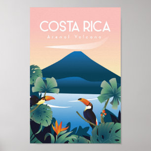Costa rica vintage resor poster