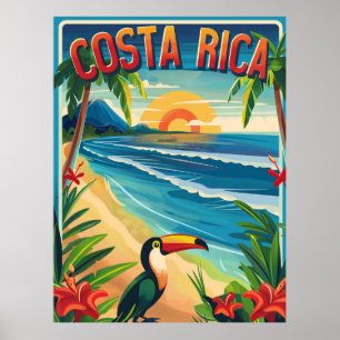 Costa Rica vintage resor Poster