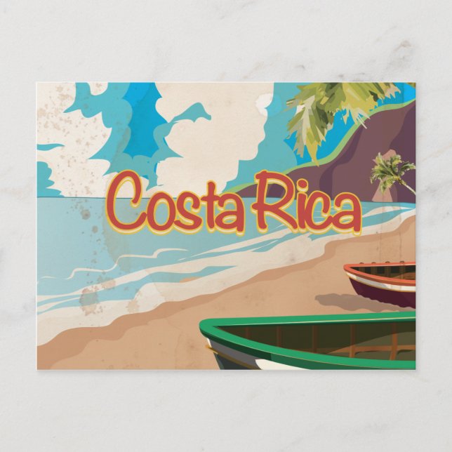 Costa Rica Vintage resor Poster Vykort (Framsida)
