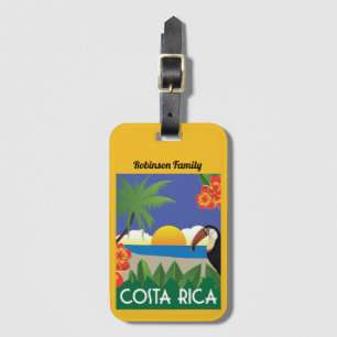 Costa Rica vintage resor stil med namn Bagagebricka