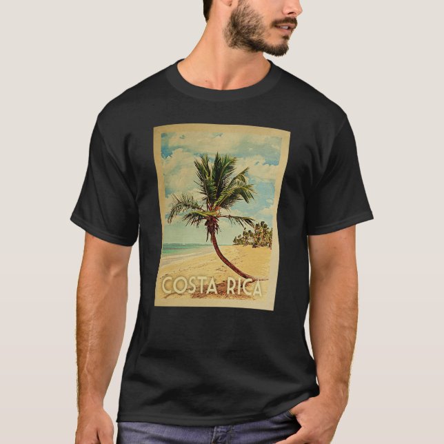 Costa Rica Vintage resor T-shirt - Beach (Framsida)