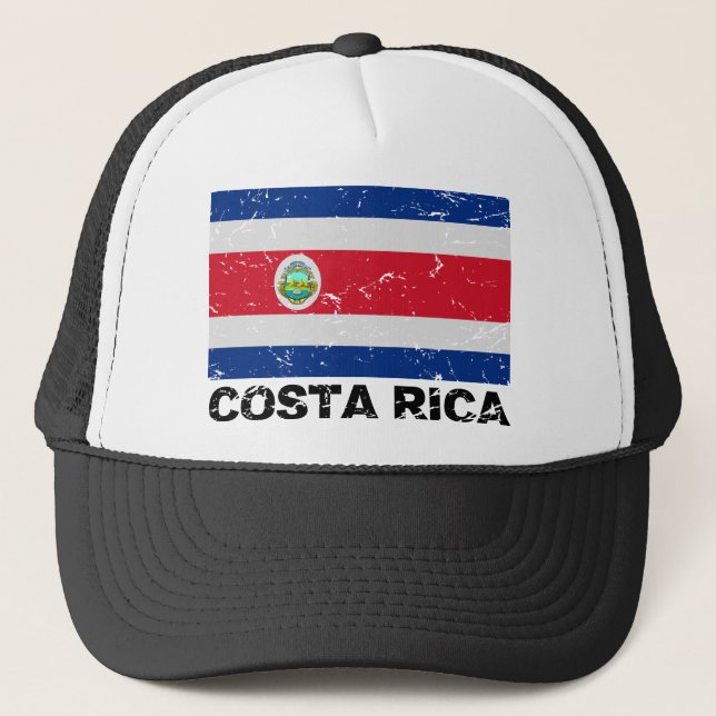 Costa Rica vintageflagga Truckerkeps (Framsida)