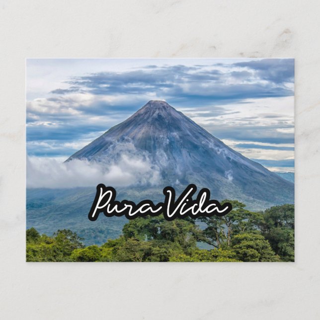 Costa Rica Volcano Arenal Souvenir Postcard Vykort (Framsida)