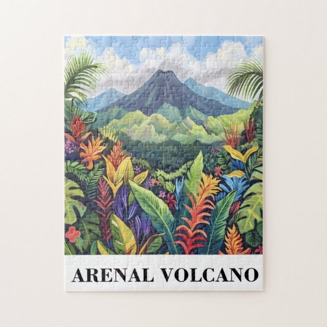 Costa Rica Vulkan Postkort Pussel (Vertikal)