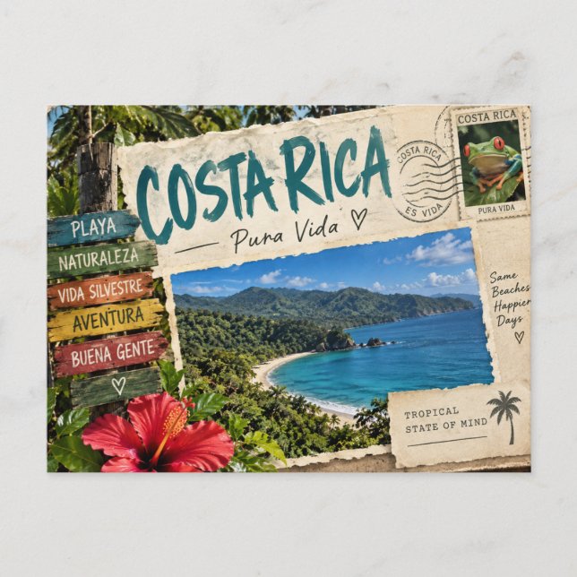 Costa Rica  Vykort (Framsida)