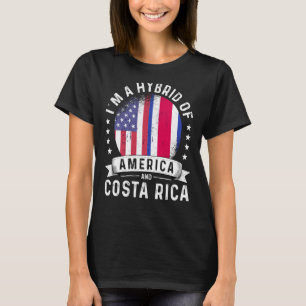 Costa Rican American Patriot Grown Flagga Humor T Shirt
