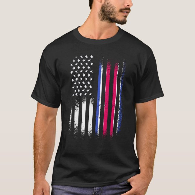 Costa Rican American Patriot Grown Land USA Fla T Shirt (Framsida)