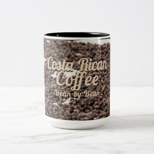 Costa Rican Coffee – Bean by Bean Två-Tonad Mugg (Center)