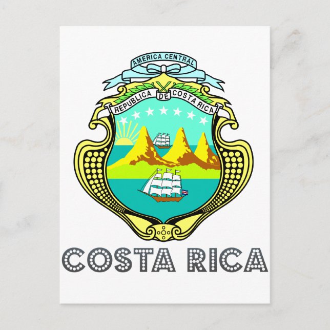 Costa Rican Emblem Vykort (Framsida)