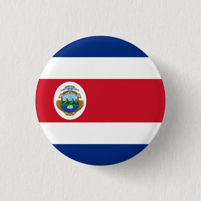 Costa Rican Flagga, Flagga Costa Rica Knapp (Framsida)