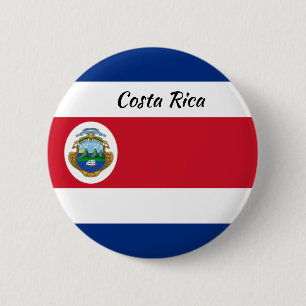 Costa Rican Flagga Round-knapp Knapp