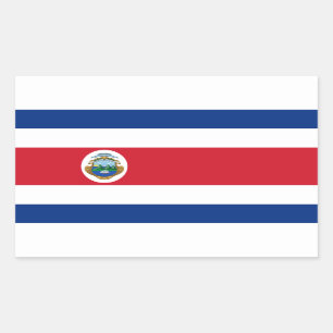 Costa Rican flagga Stickers Rektangulärt Klistermärke