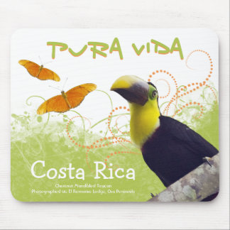 Costa Rican Pura Vida Toucan Mousepad Musmatta