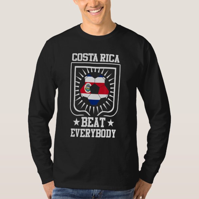 Costa Rican Supporter Player  Costa Rica Beat Ever T Shirt (Framsida)