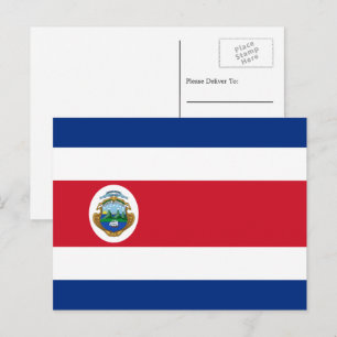 Costa Ricanska flaggan, Flagga av Costa Rica Vykort