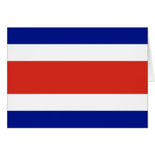 Costa Ricas civila flagga Hälsningskort