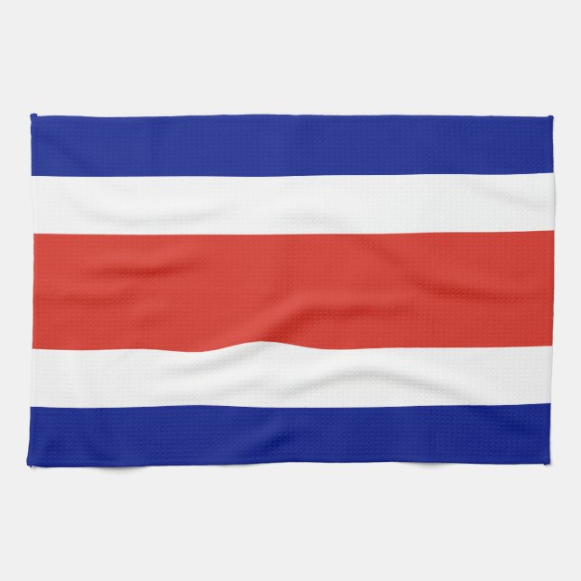 Costa Ricas civila flagga Kökshandduk (Horisontell)