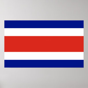 Costa Ricas civila flagga Poster