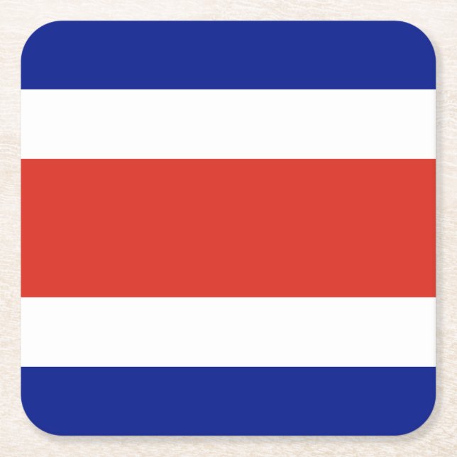 Costa Ricas civila flagga Underlägg Papper Kvadrat (Framsidan)