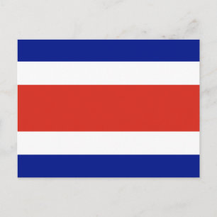 Costa Ricas civila flagga Vykort