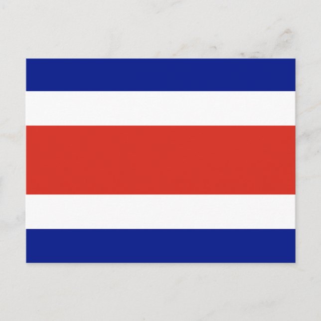 Costa Ricas civila flagga Vykort (Framsida)