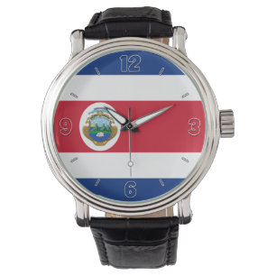 Costa Ricas nationella Flagga Patriotic Elegant Armbandsur