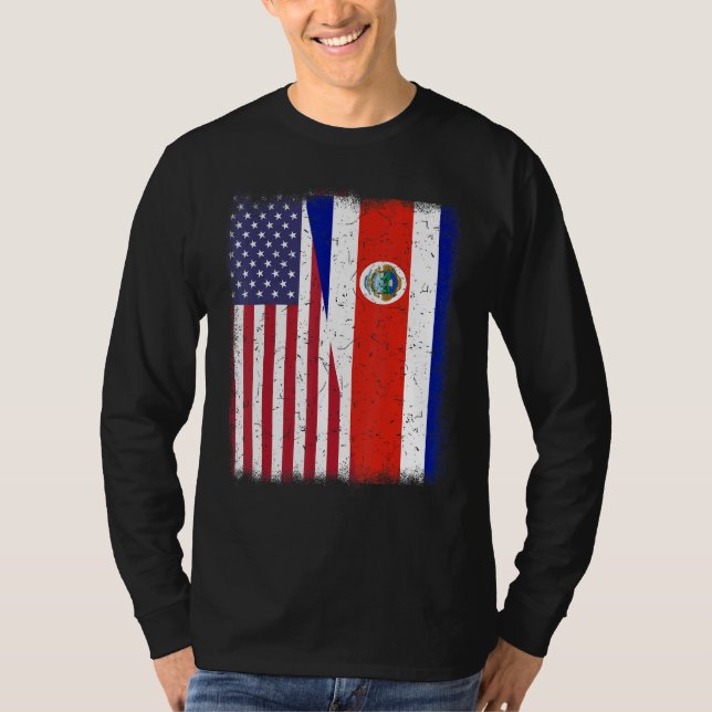 Costa Rico American Flagga Manar Women Rican Hispa T Shirt (Framsida)