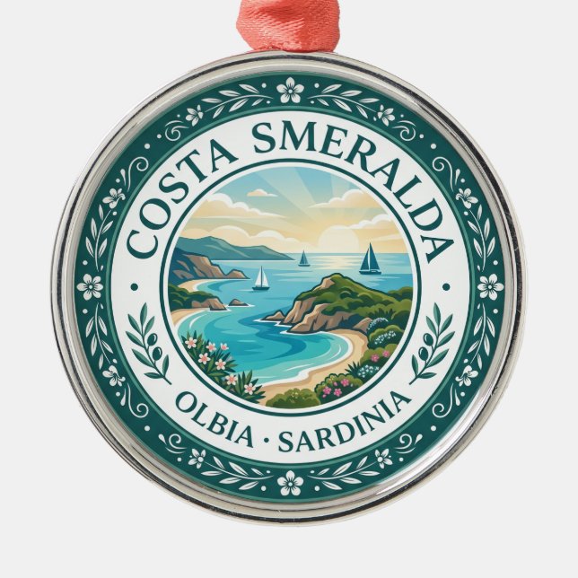 Costa Smeralda Italien Julgransprydnad Metall (Framsidan)