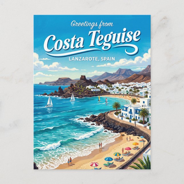 Costa Teguise Spanien Vykort (Framsida)