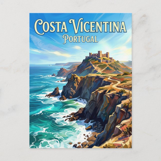 Costa Vicentina Portugal Vykort (Framsida)
