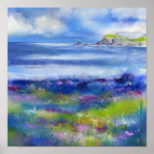Costal vår Cornwall Poster
