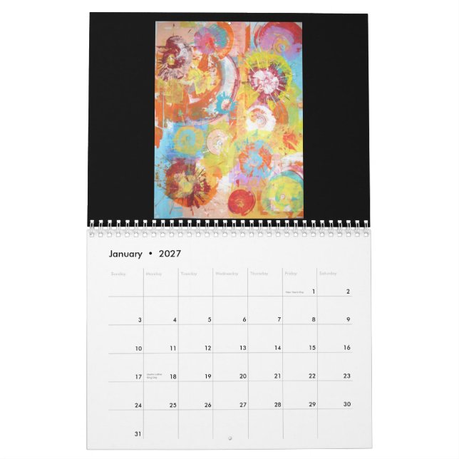 Costant hastighetskalender kalender (Jan 2027)