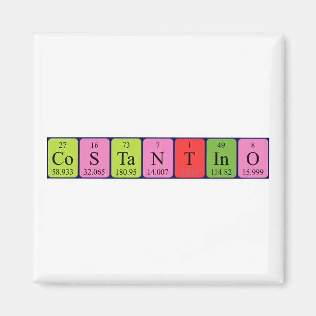 Costantino Periodiska bord namn magnet (Framsidan)