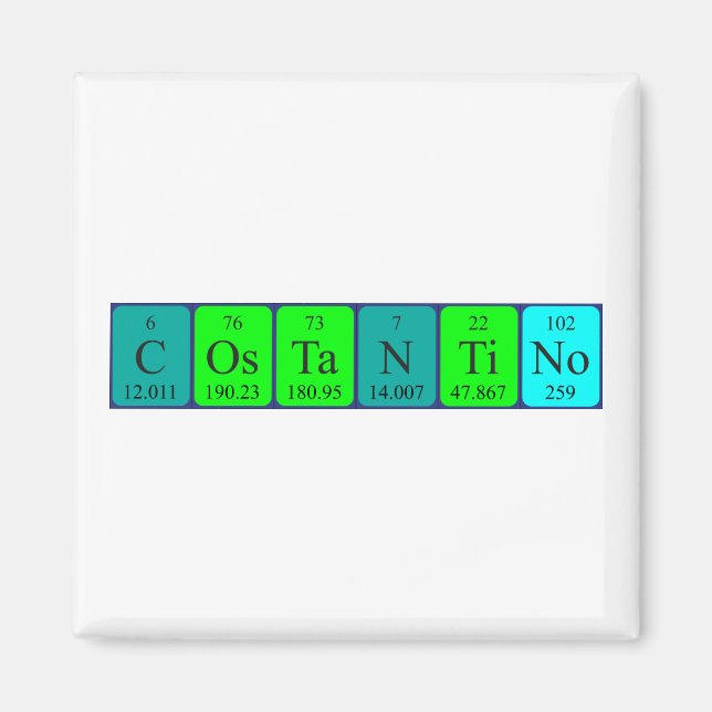 Costantino Periodiska bord namn magnet (Framsidan)