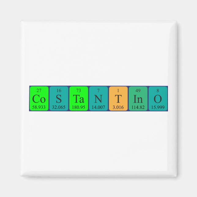 Costantino Periodiska bord namn magnet (Framsidan)