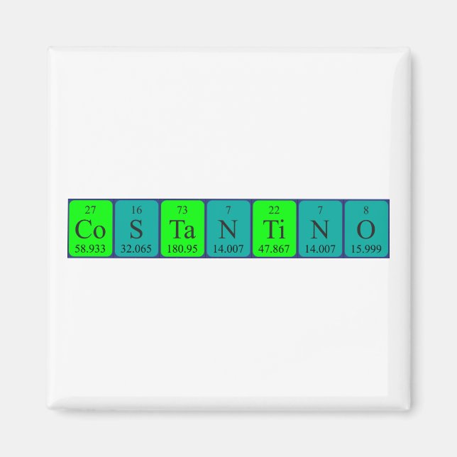 Costantino Periodiska bord namn magnet (Framsidan)