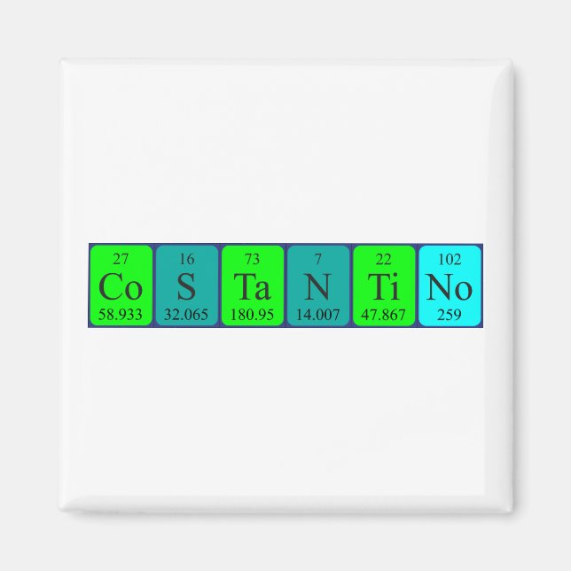 Costantino Periodiska bord namn magnet (Framsidan)