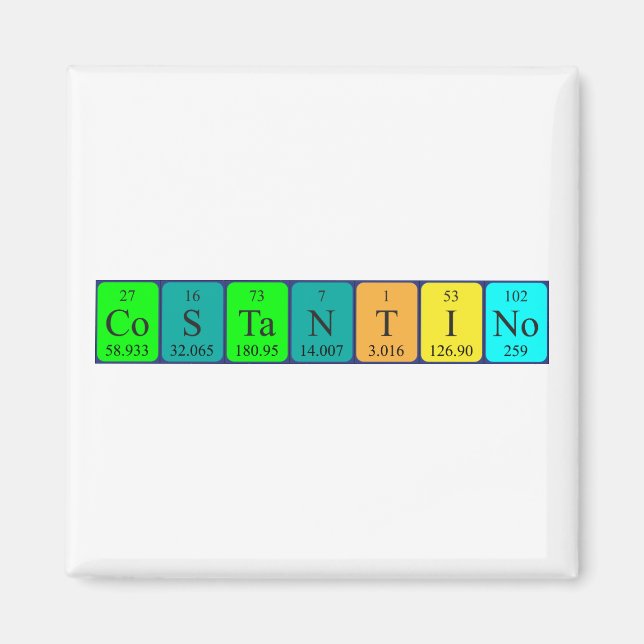 Costantino Periodiska bord namn magnet (Framsidan)