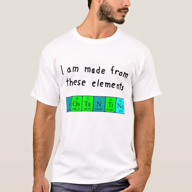 Costantino Periodiska bord namn-skjorta T-shirt (Framsida)